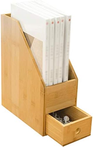 Aerveal Desktop polica za pohranu Skladištenje Skladištenje sa stolom za ladicu postolje za knjige Boja za drvo, velika