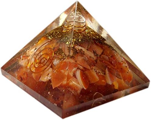 Sharvgun Carnelian Gemstone orgone piramide generator Reiki Chakra Energy Healing