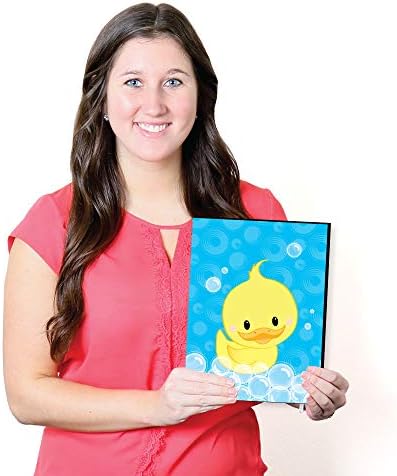 Velika tačka sreće Ducky Ducky - gumeni Ducky Nursery zidni umjetnički ukrasi i ukrasi dječje sobe - ideje za poklone-7,5 x 10 inča-Set