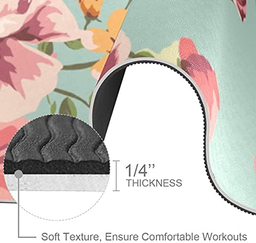 Siebzeh Flower Premium Thick Yoga Mat Eco Friendly Rubber Health & amp; fitnes non Slip Mat za sve vrste vježbe joge i pilatesa