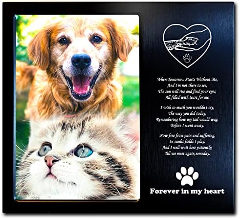 JOEZITON pokloni za kućne ljubimce Memorijalni pokloni za pse za kućne ljubimce personalizirani metalni okvir za slike 4x6 poklon