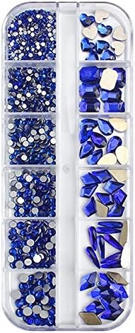 AB/šarena Nail Art dekoracija za nokte s više veličina Nail Art Diamond Diamond Gems Rhinestones Flatback Diamond -