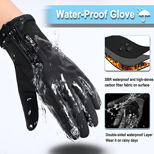 Weitars zimski rukavice za muškarce Ženske vodootporne rukavice, rukavice zaslona osjetljivim zaslonom Termalne snježne rukavice za