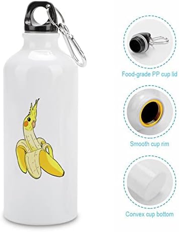 Funny banana koktilne aluminijske vodene boce s karabinom za više puta za više puta za više puta za gorivo za biciklističke kampiranje 600ml