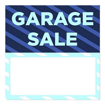 CGsignLab | Garaža Prodaja -Stripes Blue prozor Cling | 8 x8