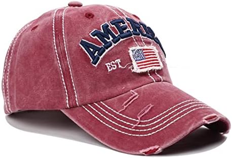 Unisex bejzbol kapa sa američkom zastavom Vintage opran pamučni Tata šešir SAD Zastava šešir za muškarce žene tinejdžere