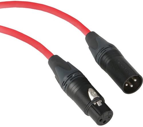 KOPUL Premium Performance 3000 serija XLR M do XLR F mikrofonski kabl-10', crveni