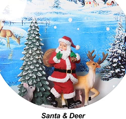 Božićni snijeg Globe fenjer Crveni sniježni globusi Muzikalni fenjer 6h Timer Glitter fenjer Chritmas Snowglobe Santa Sning Globe