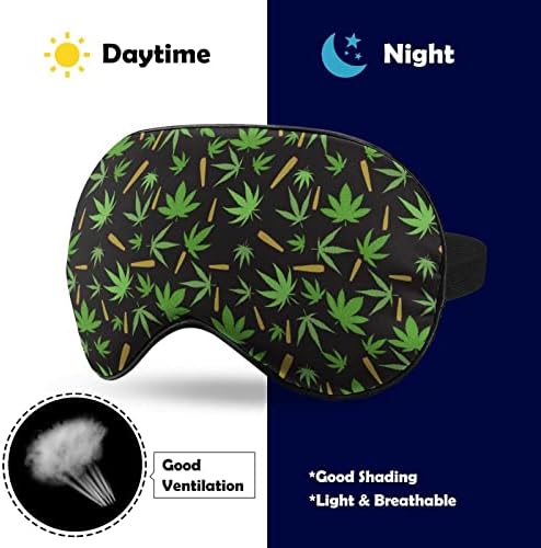 Marihuana korov maska ​​za spavanje izdržljive zasljepljujuce mekane maske za oči s podesivim kaišem za muškarce žene