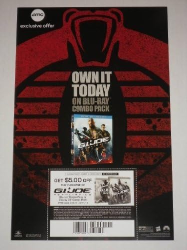 G.i. Joe odmazdu - 11 x17 D / S originalni promo moto poster MINT AMC verzija