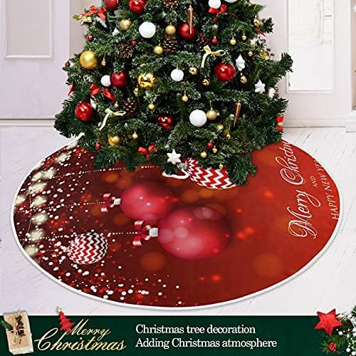 Oarencol Božićne kuglice crveno božićno suknje od 36 inčnih Xmas Holiday party Tree Detao