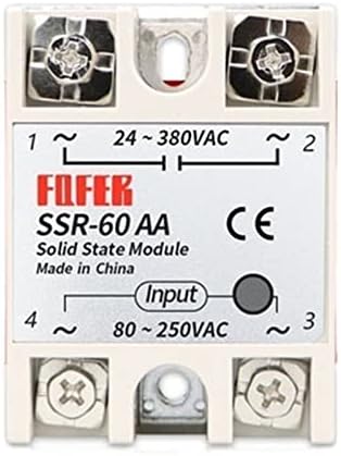 Agounod 10a 25a 40a 60a AC-AC jednofazni čvrsti državni relej AC SSR SSR-10AA SSR-25AA SSR-40AA SSR-60AA 80-250Vac 220V do 24-380V