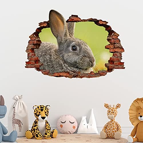 Dekoracija zečica za rođendansku zabavu - Slatki zec - zeko otisci zidne naljepnice - zeko ukrasi za dom - Uskršnji dekor za zabavu