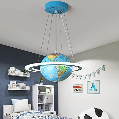 Yhqsyks Modern Globe ChanstelIer 36W / 48W Zatamnjeni LED privjesak za privjesak za boine za dječačku sobu LED lampica za zaštitu