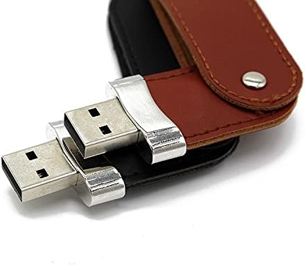 N / A USB Flash Drive 64GB Kožni metalni privjesak za ključeve USB 2.0 32GB 16GB 8GB 4GB Memory Stick pogonska memorija