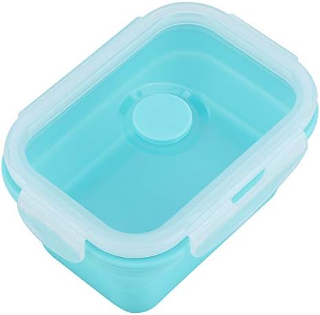 Yinuoday prenosiva silikonska sklopiva kutija za ručak za mikrovalnu pećnicu zelena 500ml silikonska silikonska posuda za hranu silikonska sklopiva sklopiva kutija za hranu