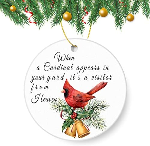 Kardinal Božić Ornament 2022-kada se Kardinal pojavi u dvorištu, To je posjetilac s neba u znak sjećanja na voljenu osobu Božićni