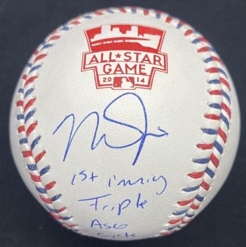 Mike pastrmka 2012-2015 Sve zvjezdano set ciklusa igara potpisanih bejzbol logo za bejzbol MLB Holo - autogramirani bejzbol