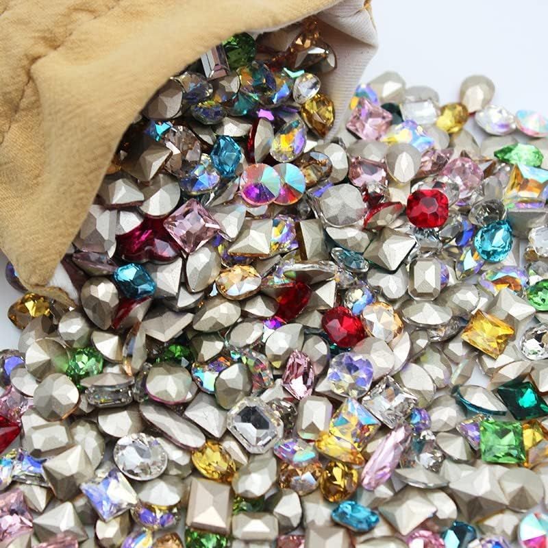 50kom Mix Shapes Sparkle K9 Crystal Diamonds staklo Nail Art Rhinestones nakit ukrasi za manikir ukrasi -