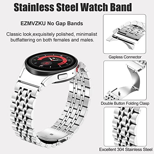EZMVZKU Nema gap Metal Band za Samsung Galaxy Watch 5 Band 40 / 44mm i Samsung Galaxy Watch 4 Band 40 / 44mm i 4 Classic 42 / 46mm,