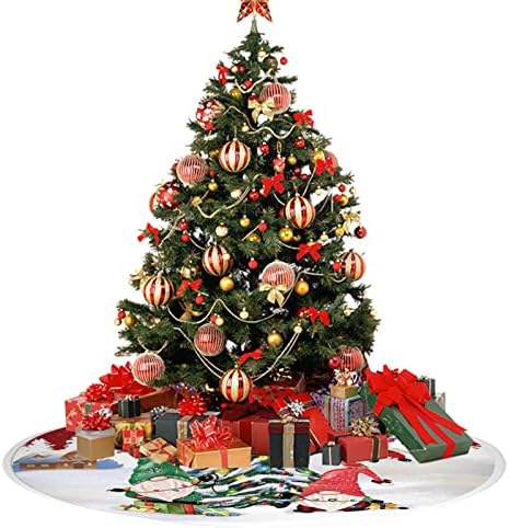 1pcs božićna suknja crveno božićno ukrašavanje bijelog mekanog plišanog božićnog stabla sa snježnim uzorkom za ukrašavanje zabavnih