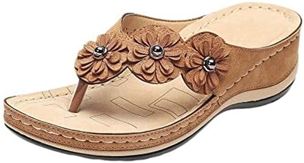 Papuče za ženske lučne podrške ortopedske slajdove modne cvjetne ljetne casual klina sandale flip flop majčin dan