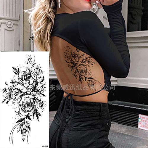 Sketch cvijet tetovaže naljepnica za skiciranje tetovaže naljepnica za ruže cvijeće crno-bijelo cvijeće tetovaže