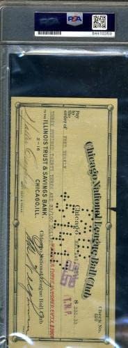 Fred Merkle PSA DNK potpisan 1917 Chicago Cubs platnom spisku autogram-MLB cut potpisa