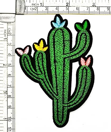 Kleenplus 2kom. Cactus Meksiko Cartoon Patch slatka naljepnica zanatske zakrpe uradi sam aplikacija vezeni šivati gvožđe na Patch