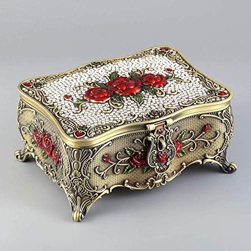 Seewoode AG205 Vintage Rose reljefna kutija za nakit umetnuta u invaliditetniji dnevni boravak Držeći stol kreativni okvir za skladištenje