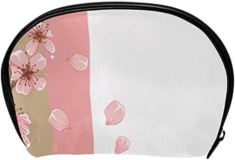 Mala šminkarska torba, patika za zipper Travel Cosmetic organizator za žene i djevojke, ružičasti cvjetovi