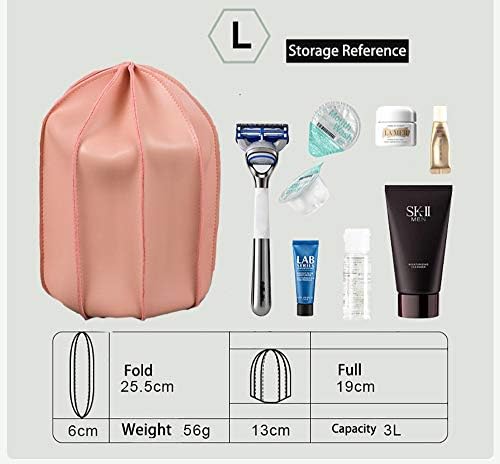 HxH-TEC sklopiva ručna kožna torba za toalet za putovanja za putovanja za putovanja za žene, šminke za žene, kozmetička torba za putovanja