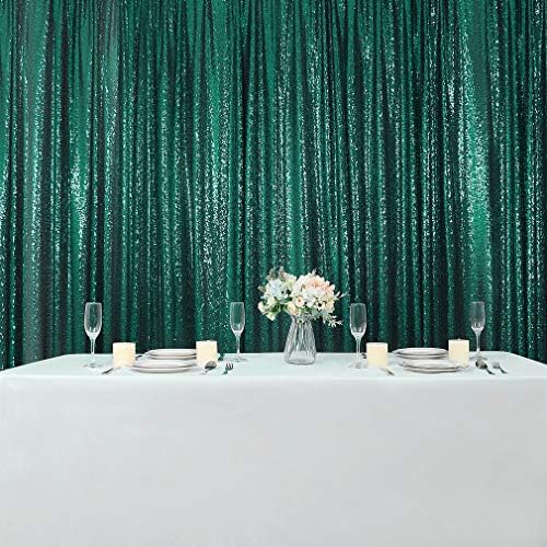 Hahuho Hunter Sequin pozadina zavjese, 4kom 2ftx8ft Glitter pozadina zavjese za stranke, Božić, Vjenčanje, Party dekoracija（4 ploče,