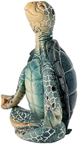 Sea kornjača joga figurinska kornjača meditirajući obalnu plažu Početna Dekor 6 1/2 u x 4 1/2 u