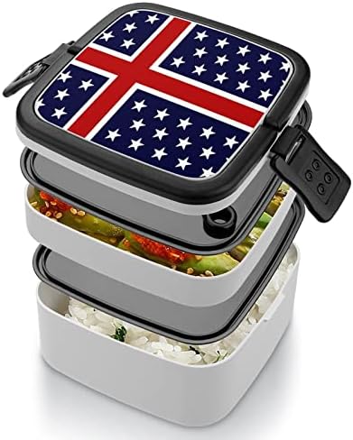 SAD Nordic Flag Ispiši sve u jednoj bento kutiji za ručak za ručak sa kašikom za školu / rad / piknik