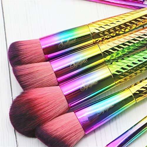 Lukeo Rainbow četkice za šminku 12pcs set četkica Komplet Kompletno lice Prašak za oči Samirivanje četkica