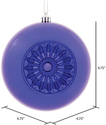 Vickerman 4.75 purple Shiny star Brite Ball Ornament, 4 po torbi