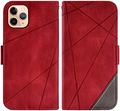 Asuwish kompatibilan sa iPhone 11 Pro Max 6.5 futrolom za novčanik i zaštitom od kaljenog stakla od kože držač preklopne kartice Cell Accessories poklopac telefona za iPhone11 11pro Promax i XI Plus Žene Muškarci Red