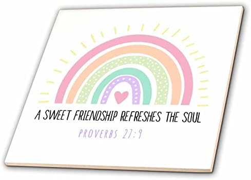 3drose slatko prijateljstvo osvježava dušu Izreke 27 9 prijatelj Biblija citat-Tiles