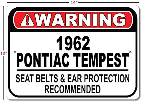 1962 62 Pontiac Tempest Seat Better Preporučeni brz auto, metalni garažni znak, zidni dekor, GM Zist automobila - 10x14 inča