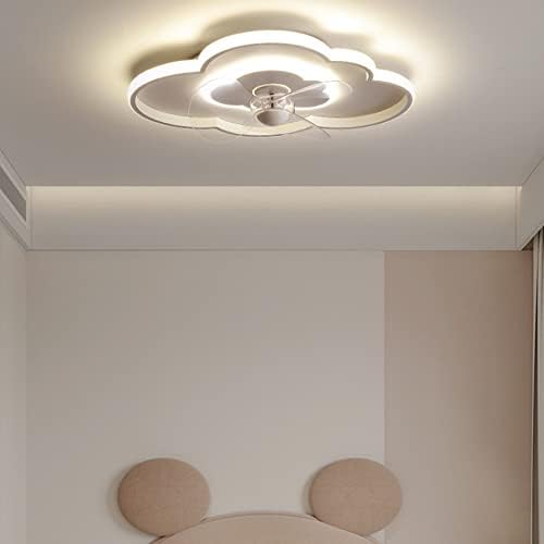 Pakfan Creative Cloud Chiunlight svjetla sa ventilatorom, vjenčani luster ventilatora sa 6-stepenim tajmerom, 360 ° Shakiranje glava ventilatora stropne svjetiljke za dječju sobu