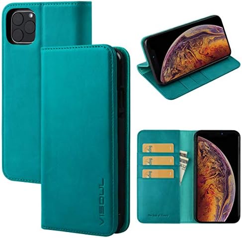 VISOUL kožna torbica za novčanik kompatibilna sa iPhoneom 11 Pro, preklopna futrola sa držačem za kartice, magnetna Folio futrola