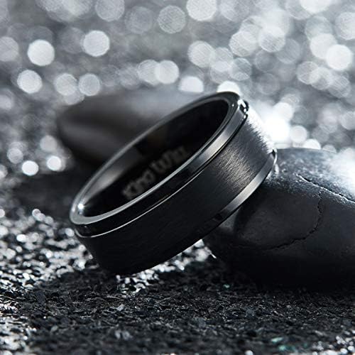King Will 8mm Crni/srebrni / zlatni Spinner Prsten od nerđajućeg čelika za muškarce žene Stress Anxiety Relief Ring Fidget prsten