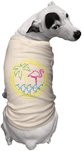 Palm Tree & Flamingo krug - ljetna majica za pse