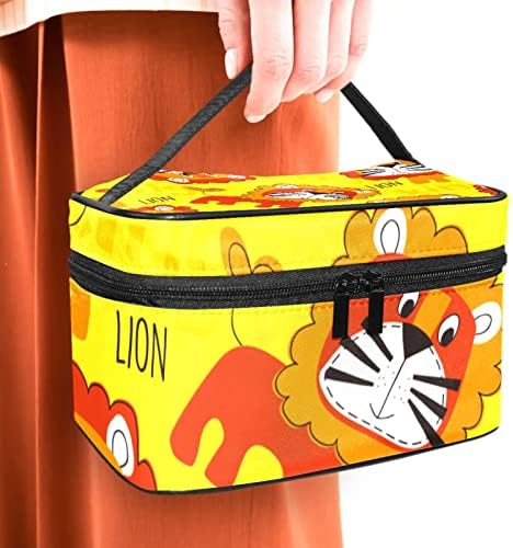 Crtani životinjski lav uzorak vrećice za torbe za male putne vodootporne slatke djevojke prijenosna kozmetička šminka