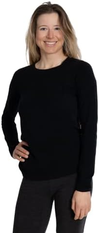 Vunalna odjeća Co. Ženska Merino vunena košulja s dugim rukavima, ultralight - Wicking prozračan anti-miris