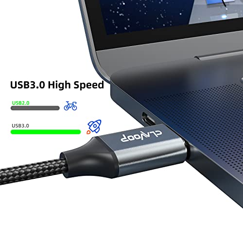CLAVOOP USB na USB kabl 6ft, dvostrani USB 3.0 kabl tipa A muški na muški USB a na USB upleteni kabl za prenos podataka kompatibilan