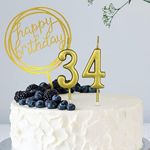 Iblessu 10 komada Rođendanske svijeće - sretne rođendanske torte svijeće broj 0-9 Glitter torta Topper Dekoracija za rođendansku godišnjicu
