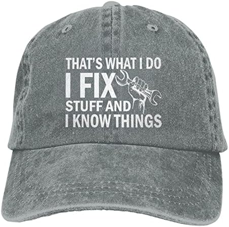 Popravljam stvari i znam stvari šešir za muškarce popravljam stvari i znam stvari šešir Cool stvari šešir za muškarce smiješno