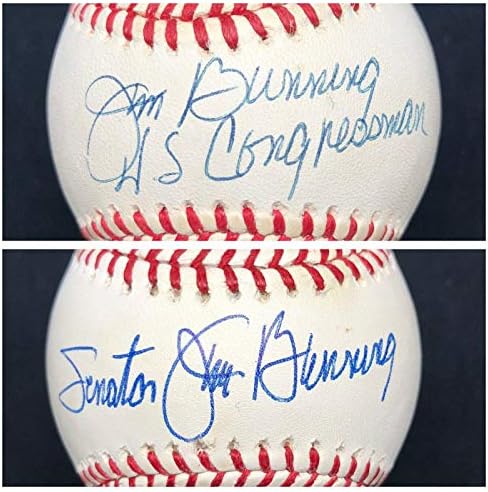 Jim Bunning američki kongresmen senator potpisao bejzbol set PSA HOF PG - autogramirani bejzbol